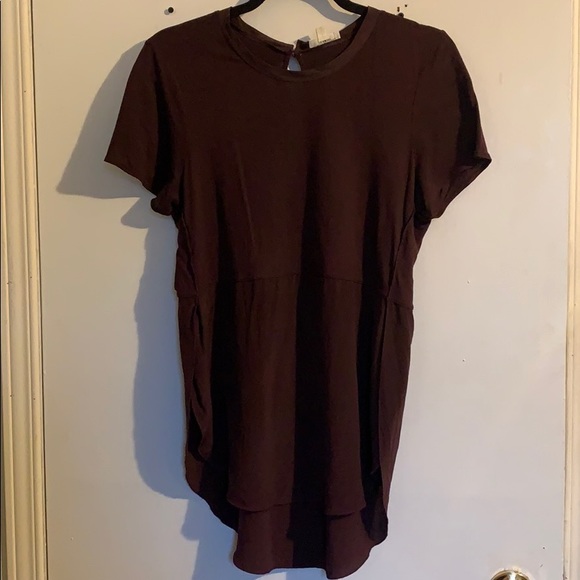 Size Small Wilfred Burgundy Silk Tee - Picture 3 of 6